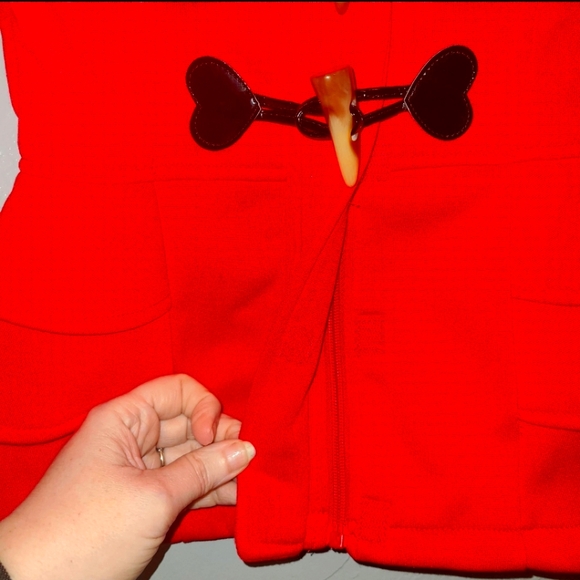 Pink Platinum Peacoat Red Coat Kids Size 4 - Picture 4 of 8